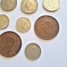 Vintage Great Britain Coins 1937-1951 Some Silver Lot Of 11