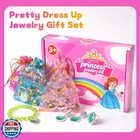 Dizrnoi Princess Jewelry Set For Little Girls With Necklace Bracelets Rings E