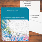 Hydrangea Embossed Card Kit  Diy Handmade Greeting Cards  Set Of 6  W  Envelopes