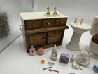Vintage Dollhouse Miniature Furniture Lot 1 12 Bathroom Accessories Sink Tub