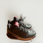 Jordan Max Aura 5 Gs Low Top Leather Lace Up Black gray red 5 5y