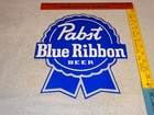 Vintage Pabst Blue Ribbon Beer 12  Porcelain Metal Breweriana  Gasoline Oil Sign
