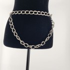 Vintage 1980 s Silver Tone Metal Link Belt Adjustable 48 