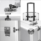 Pro 3 In1 Aluminum Rolling Makeup Cosmetic Train Case Wheeled Box 4 Color
