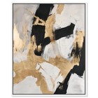 Cracked Gilt I Canvas Statement Abstract  16 X 21l  X 17w  White Frame Floating