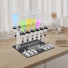 Manual Perfume Dispenser 12 Bottle Station Glass Pump Tester Rack Black Modern
