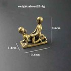 Chinese Old Collection Of Bronze Male And Female Statues Adorn The Tabletop