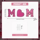 4 Pcs Wooden Decor Mother s Day Indoor Decorations  Mom Heart - Shaped  Pink Tab