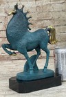 Bronze Sculpture Modern Abstract Art Horse By M lopez Hot Cast Figurine Figure