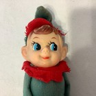 Vintage Knee Hugger Christmas Elf Pixie Green 11  Tall