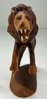 Lion   Carved Wooden Roaring Lion With Lifelike Fangs Collectors Rare