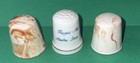  3  Alaska Forget-me-not State Flower Porcelain   2-clay Display Thimble Lot