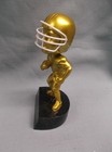Gold Resin Bobble Head Football Trophy Award Bh106