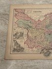 Antique C  1855 China Asia Jh Colton Hand Colored Map 16 75x14 25   