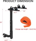 2 Bike Carrier Rack Swing Down Bicycle Holder 2  Hitch Mount For Car Truck Suv
