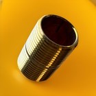    3 4  X 1-1 2  Red Brass Pipe Nipple Mnpt Threaded Fitting   5 Units