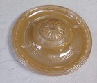 Vintage Antique Ceiling Light Shade Art Deco 1 Hole Amber Beige Glass 9 25  