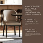 Maven Lane Gia Dining Chair  Refined Black Finish With Dove Fabric  used 