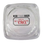 Vintage Clear Glass Marketing Ashtray Asahi Draft Beer Super Dry Japan