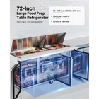 72  Mega Top Commercial Refrigerated Sandwich Prep Workable Triple Door W 30 Pan
