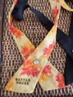 Waffle House Breast Cancer Scarf   4 Crossover Snap Neck Christmas  Floral Ties