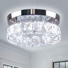 4pc Crystal Mini Chandelier Modern Crystal Flush Mount Ceiling Light For Hallway