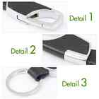 Men Creative Leather Metal Key Chain Key Ring Keyfob Car Keyring Keychain Silver