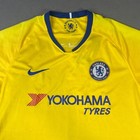 Chelsea Jersey Mens Large Yellow Nike 2018-19 Away Soccer Football Shirt Nwt
