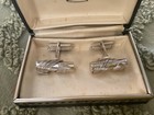 Vintage Swank Silver Tone Cufflinks Cuff Links New In Box