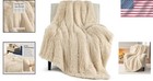 Gentlesoft Fuzzy Sherpa Faux Fur Blanket - Twin Size 60x80  Cozy Gift For All