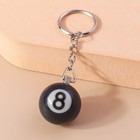 8 Ball Pool Keychain Billiards Charm Pendant Resin Key Ring Gift
