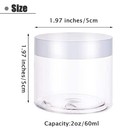 20 Pcs 2oz Plastic Empty Jars With Lidswhite widemouth Refillable Storage Con