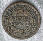 1848  braided Hair  Large Cent    Fine    Nice Surfaces   Problem Free   