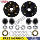 2 Sets Trailer Hub Kit 5 On 4 5   Trailer Axle Kit For 3500 Lbs 5 Lug Trailer Hu