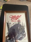 Miller High Life Black Bear Bar Mirror Beer Sign Wisconsin Wildlife Series Vtg