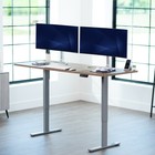 Vivo Electric 71    X 30    Stand Up Desk  Reclaimed Wood Table Top  Gray Frame