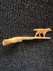 Gold Tone Hickok Dog   Hunting Rifle Theme Tie Bar Clip Men   s No Stone