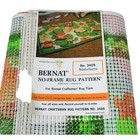 Vintage Bernat Latch Hook Rug Canvas Nasturtiums 39  X 58  No Yarn