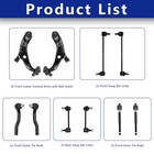 Front Lower Control Arm W  Ball Joint Sway Bar Tie Rod For 2014-2017 Mazda6 10pc