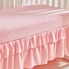 3 Pieces Flowers Mini Crib Bedding Set Baby Ruffled Quilted Comforter With Fi   