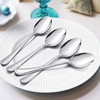 Dinner Spoons Set Of 12   7 9 Inch Stainless Steel Soup 7 9 Inches - Lines