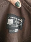 Carhartt Women   s Insulated Washed Duck Bib Overalls Relaxed Fit Brown Or4031-w
