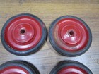 4 Nos Vintage Hard Rubber Tire Wheels Toy Truck Car Wagon Pedal Car 4-3 4  Usa