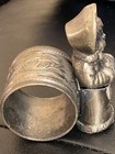 Antique Heavy Silver Plate Little Girl W  Hands In A Muff Napkin Ring-detailed 