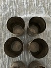 Rare Set Of 8 Vintage Whiskey Tumblers 1950s  Black And Silver Design Rare