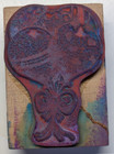 Wood rubber Stamp  balloons Ribbon Bow  Vintage 1997