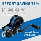 3500lbs Heavy Duty Boat Trailer Winch W  32ft Strap  2-way Ratchet For Boat  Rv