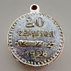 Vintage Silver Charm Pendants Sanmarino 1926 Tourist Coin Medal 1 28gr Nn25