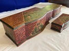 Set Of 3 Tsimshian Pacific Northwest Coast Painted Nesting Boxes Vintage Culture