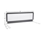 59in Breathable Baby Children Toddlers Bed Rail Guard Safety Swing Down Gray